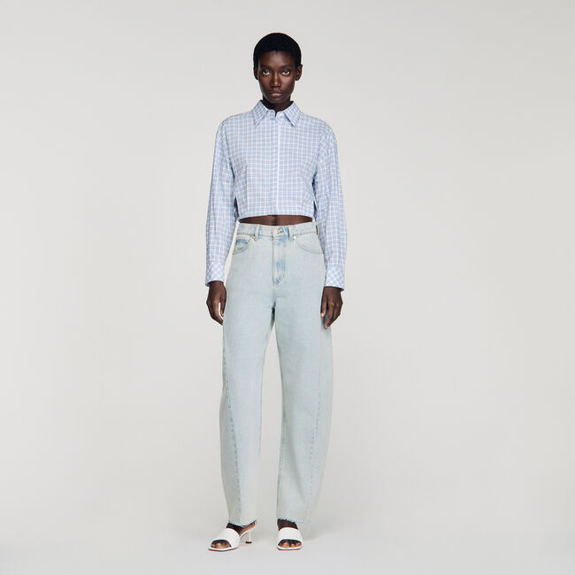 Barrel jeans stone wash