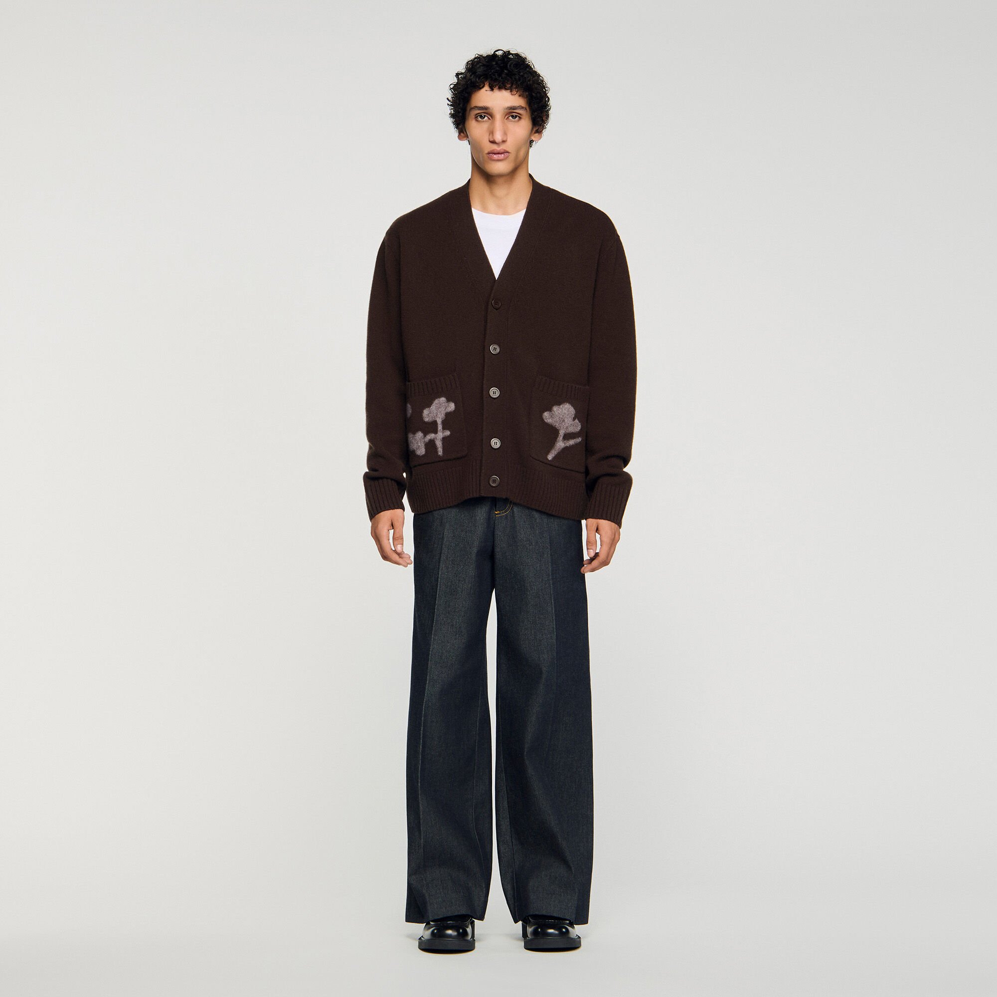 Cardigan vest bloemenmotief