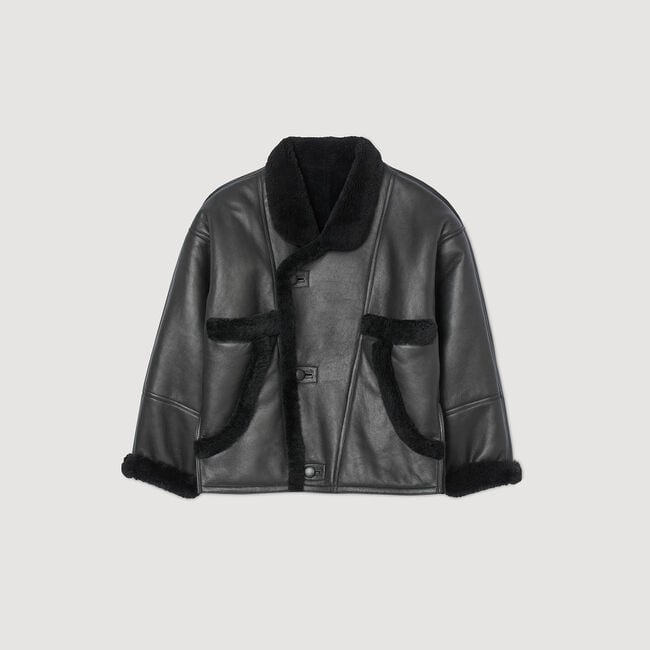 Korte jas van shearling