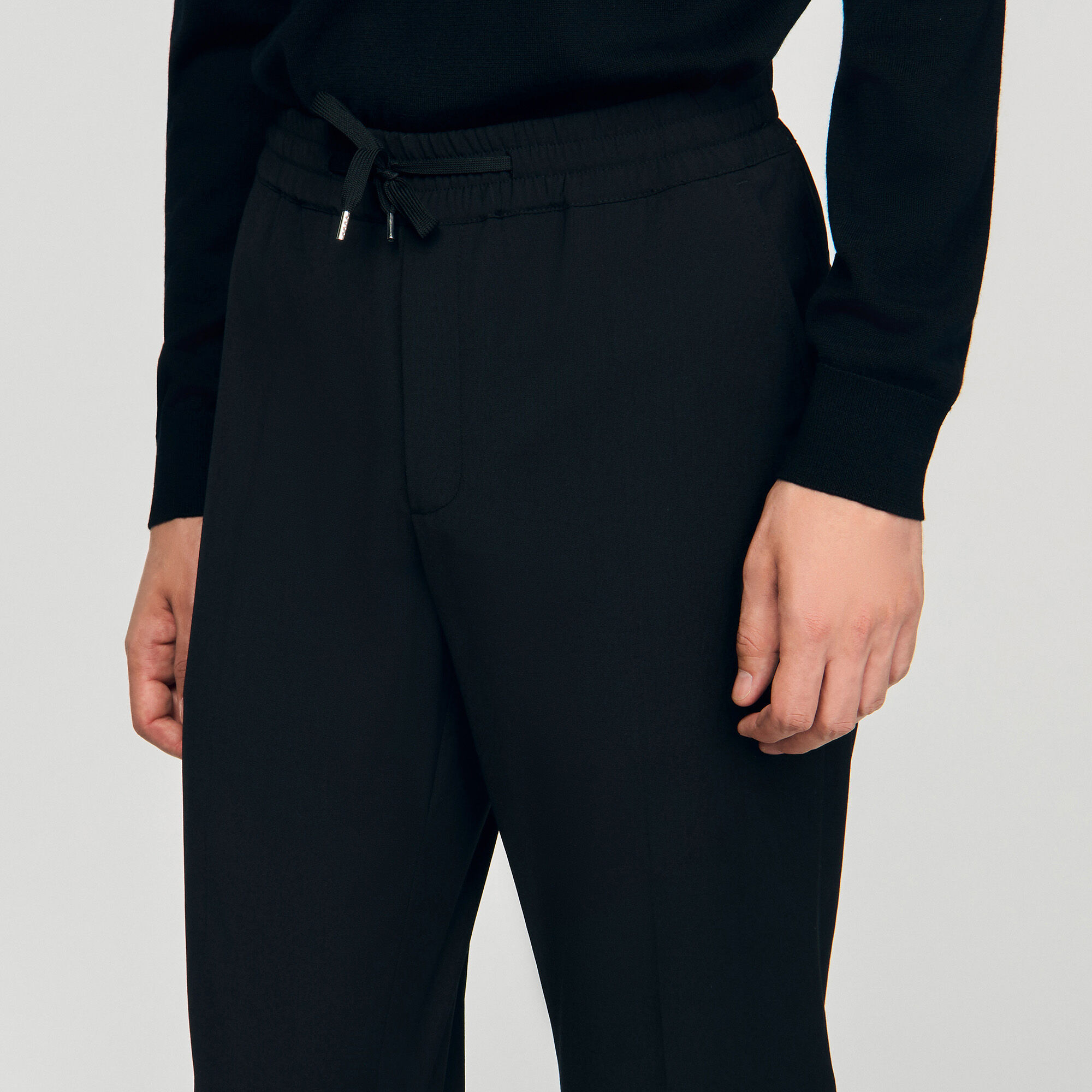 Rechte pantalon met elastiek