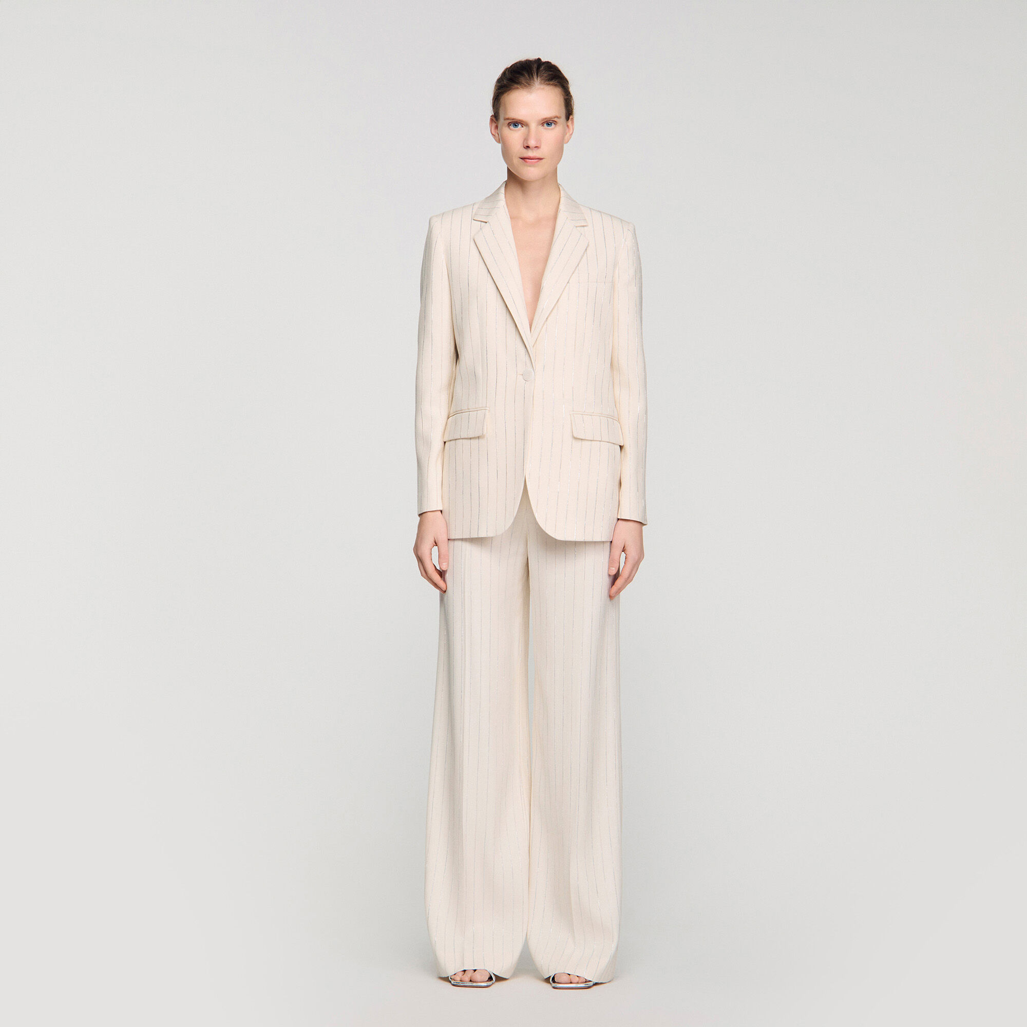 Getailleerde blazer met strepen