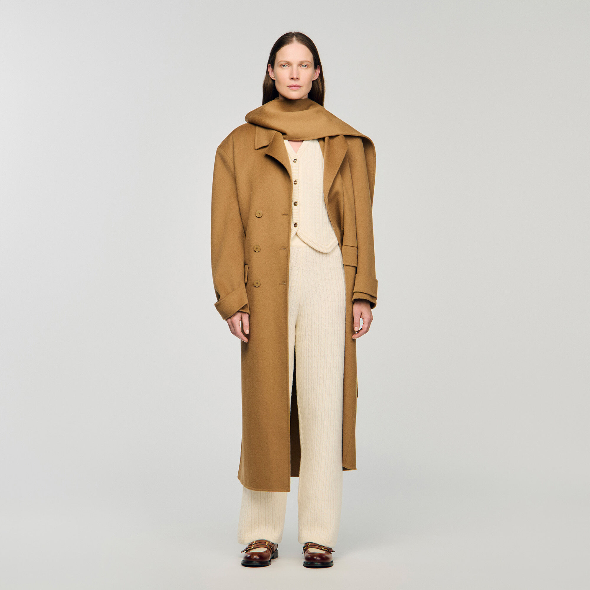 Gebreide broek met kabels