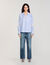 Overhemdblouse gestreept