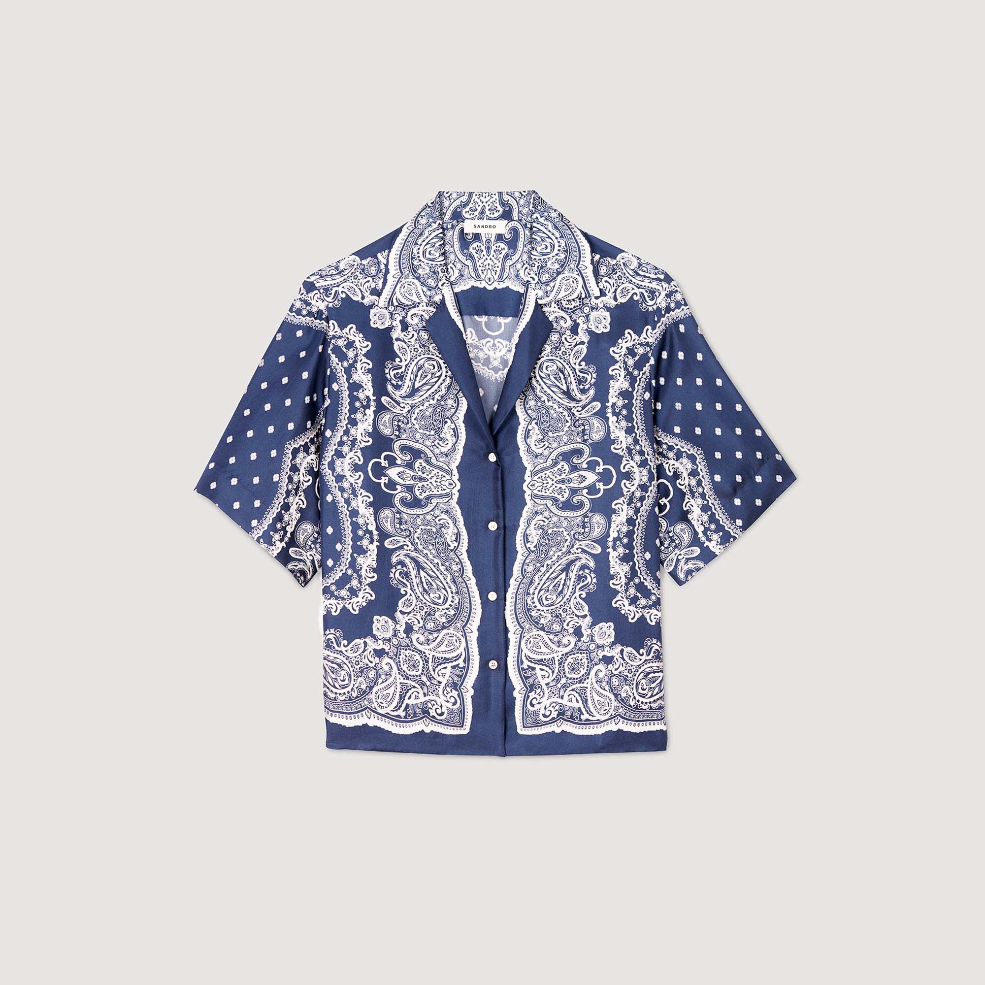 Overhemdblouse bandana print