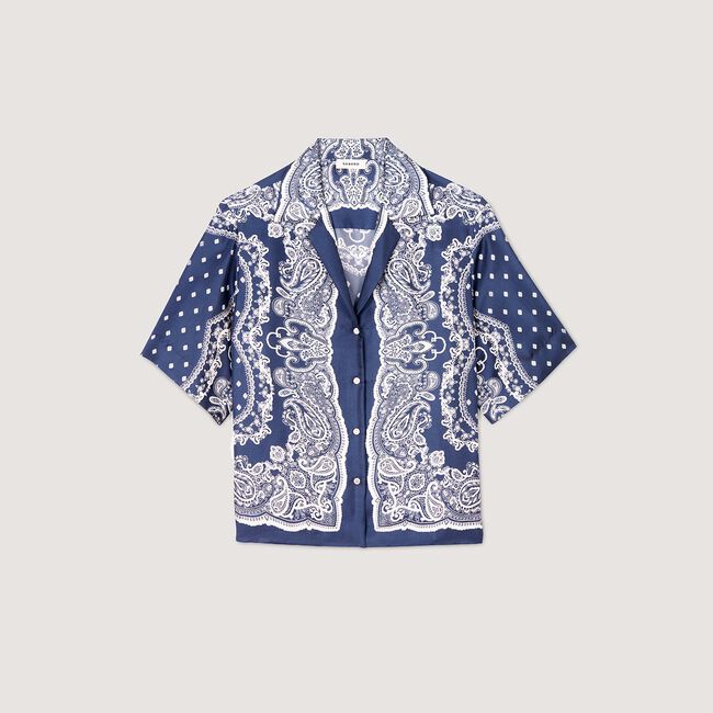 Overhemdblouse bandana print