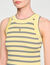 Gestreepte gebreide singlet
