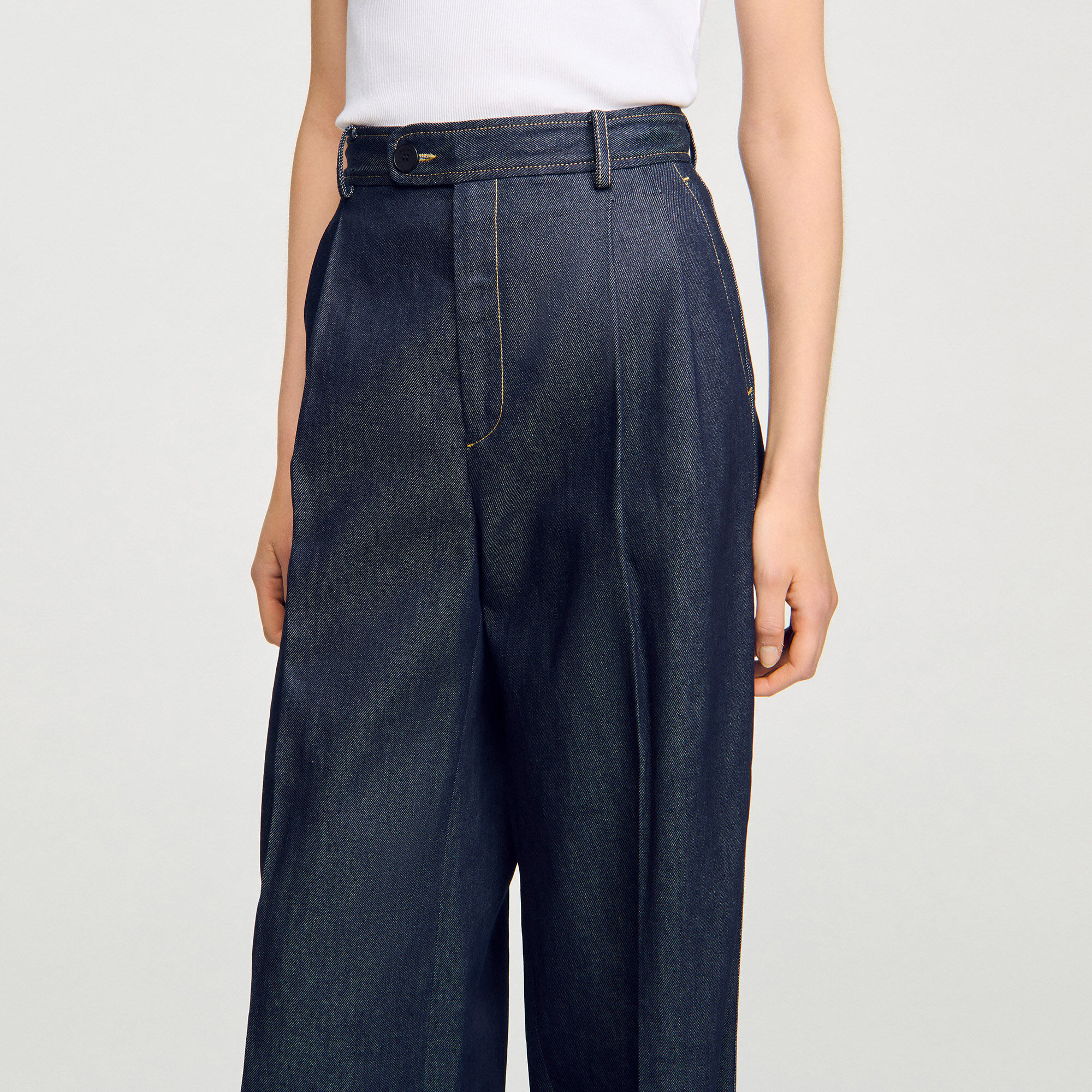 Denim kostuumbroek