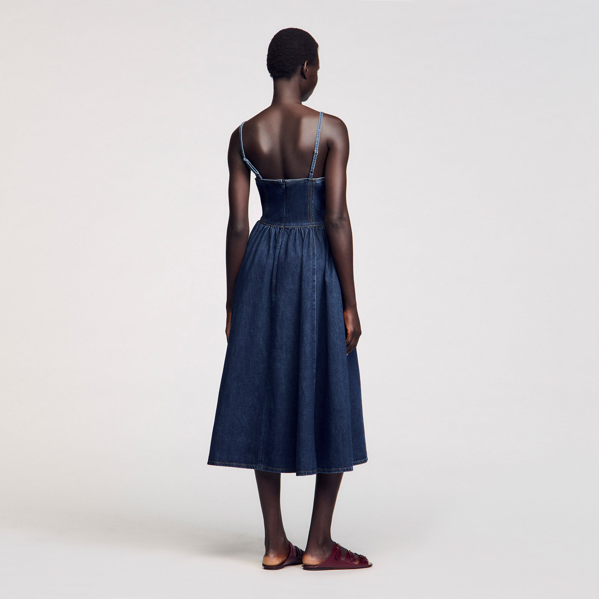 Midijurk van denim