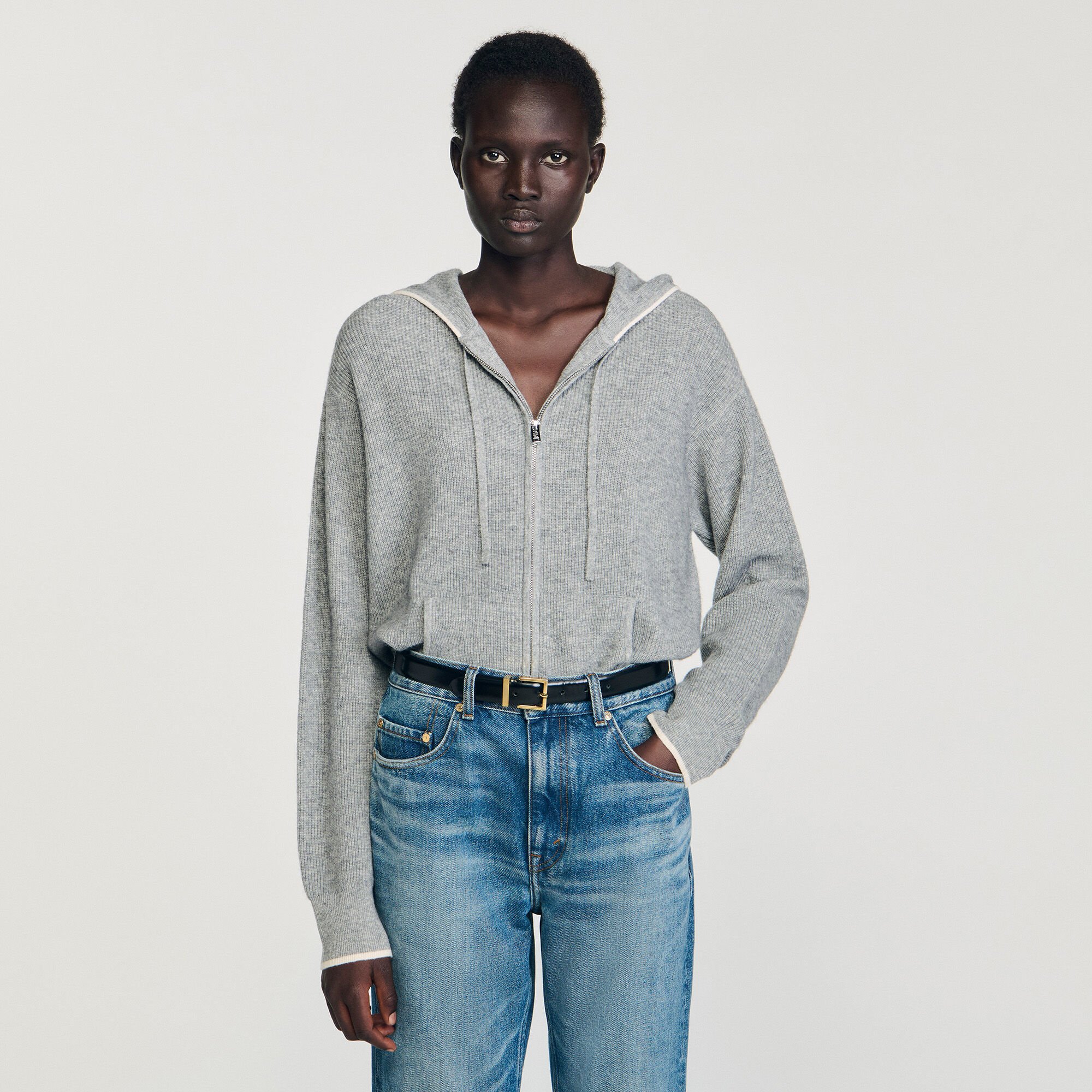 Cardigan vest met capuchon