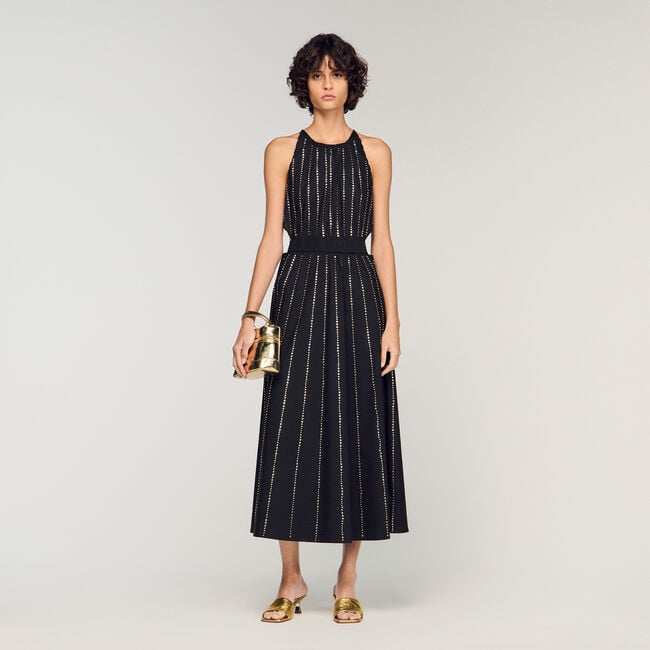 Lange jurk met stras