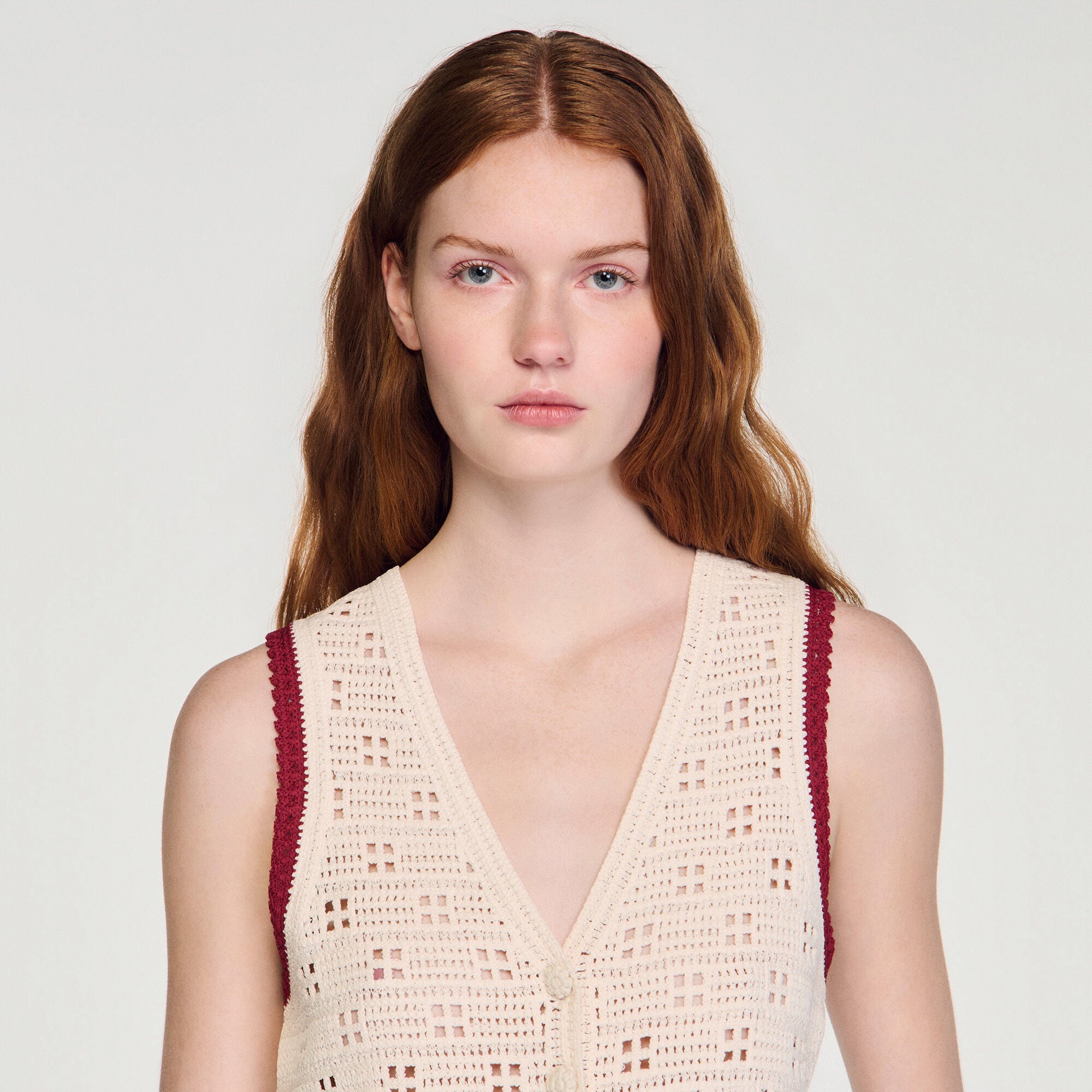Gilet met crochet-look