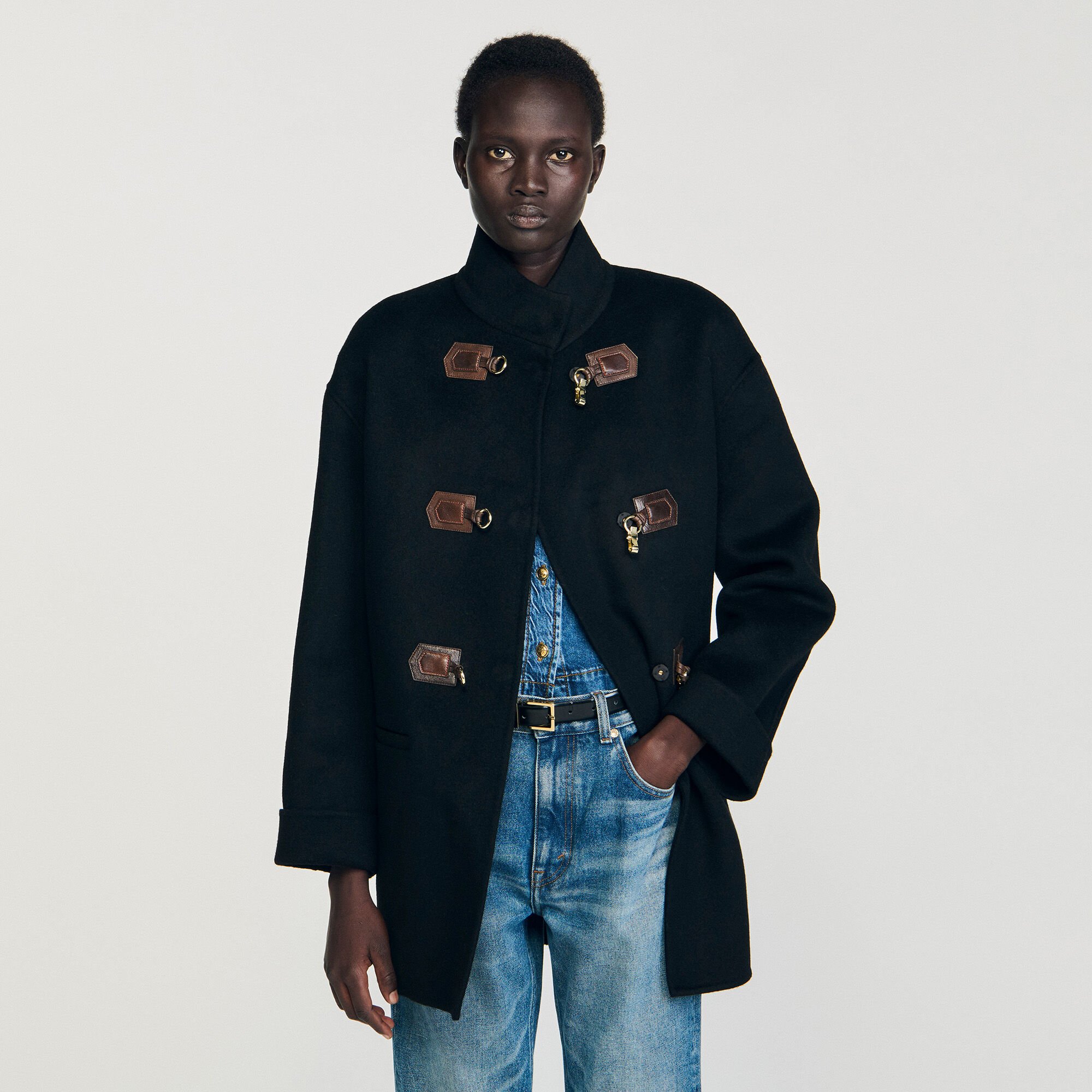 Oversized caban jas