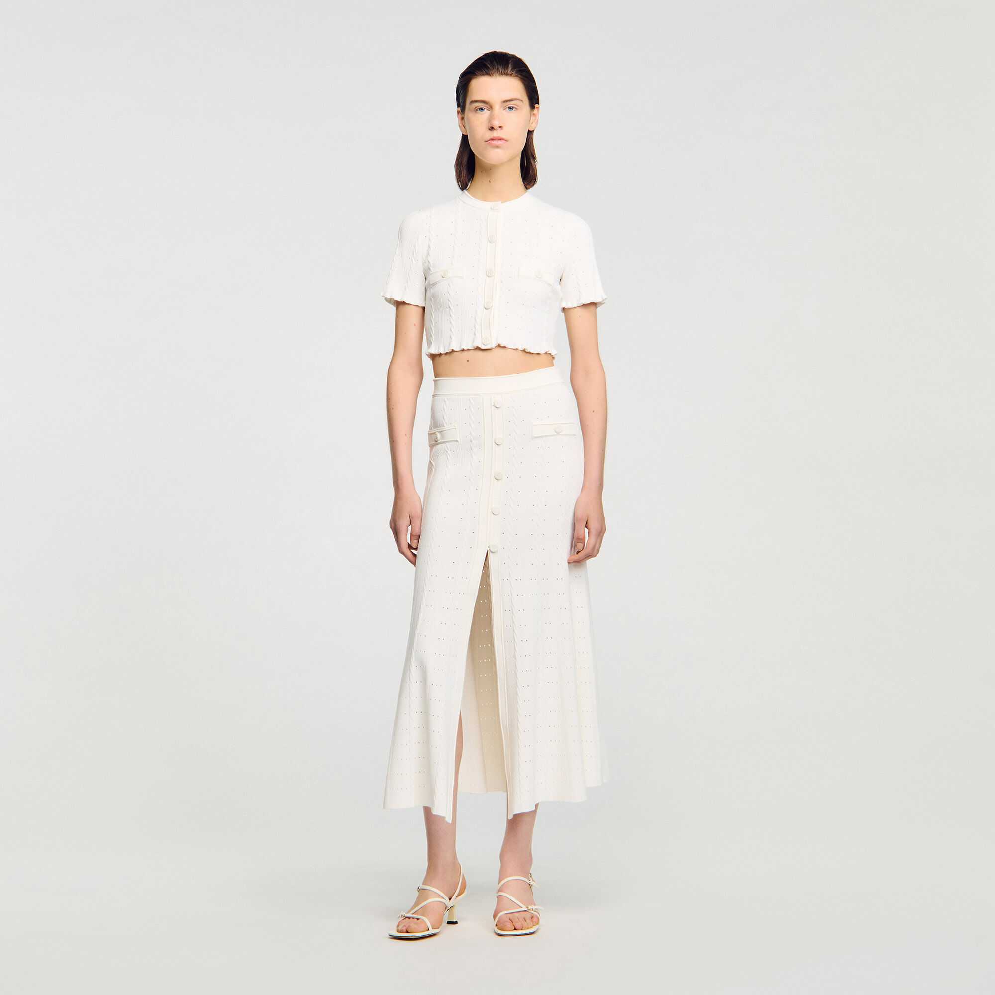 Kort vest pointelle breisel