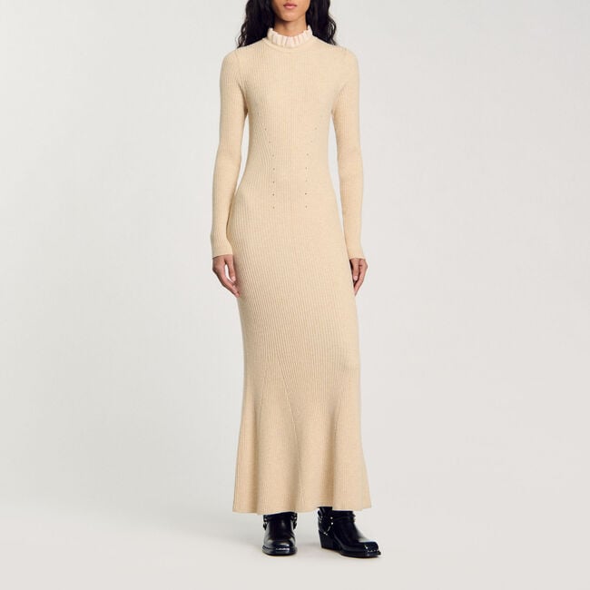 Lange gebreide jurk