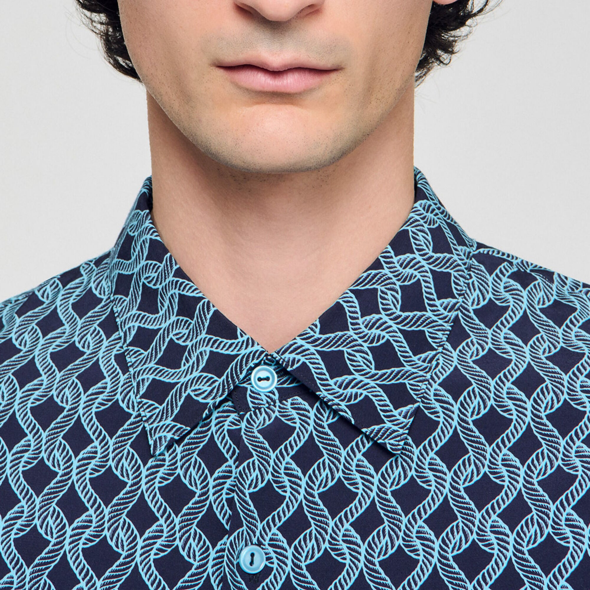 Overhemd met touwprint - Man | Sandro