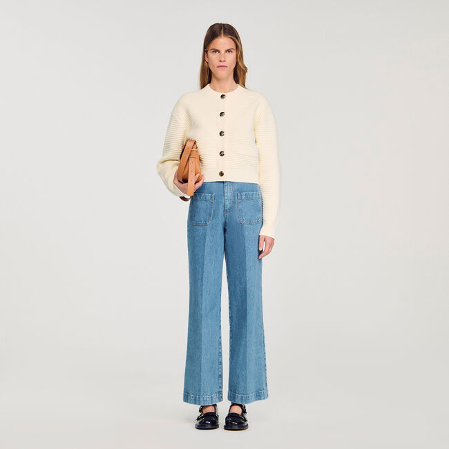Cardigan vest textuur breisel