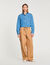 Overhemdblouse kort denim
