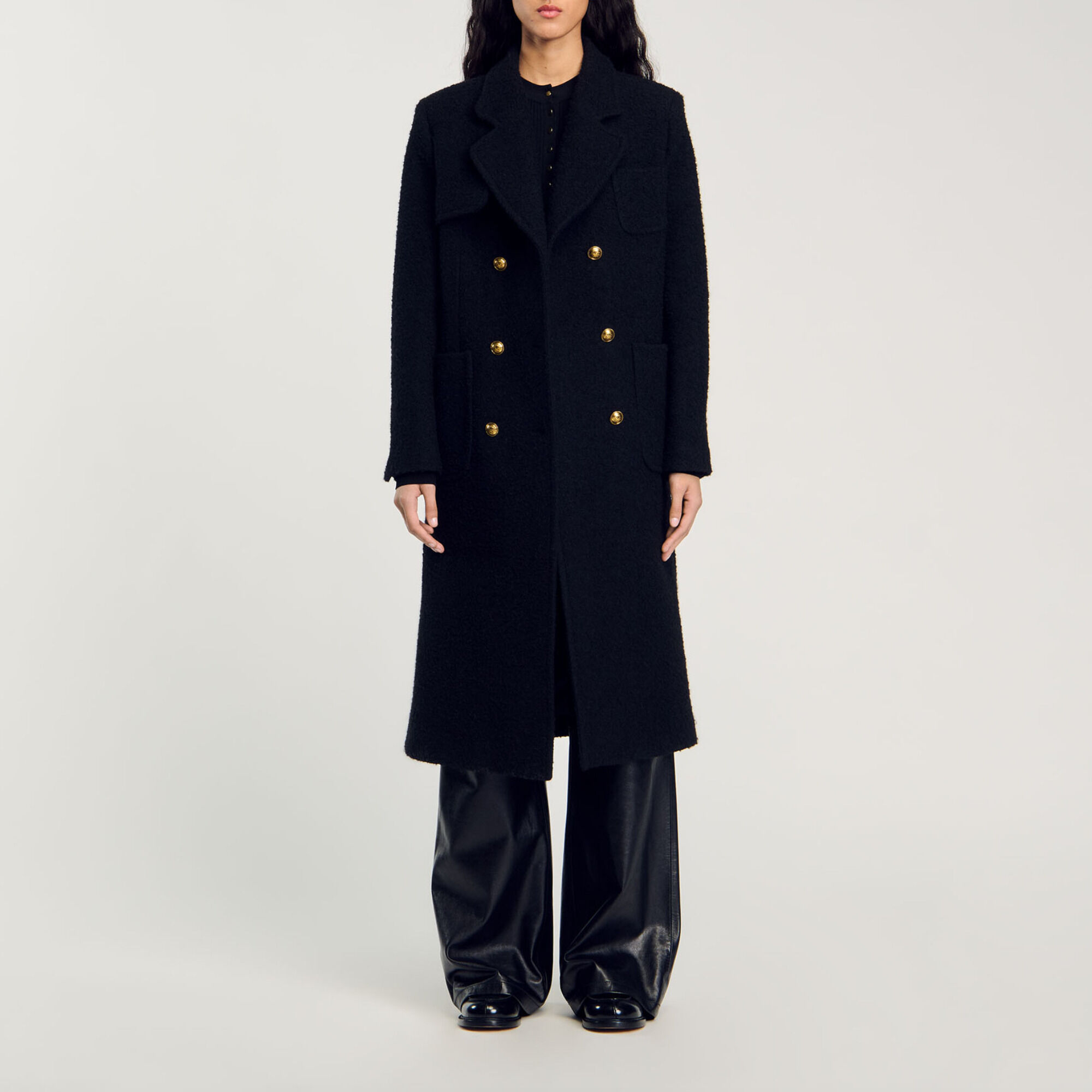 Lange mantel double-breasted