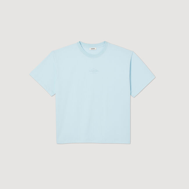 T-shirt met rubberen logo