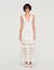 Lange jurk in pointelle-tricot