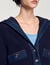 Cardigan vest met denim