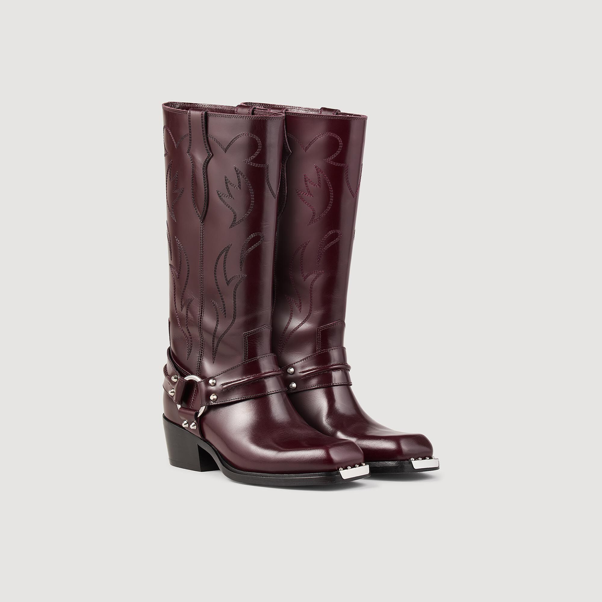 Hoge boots met vierkante neus