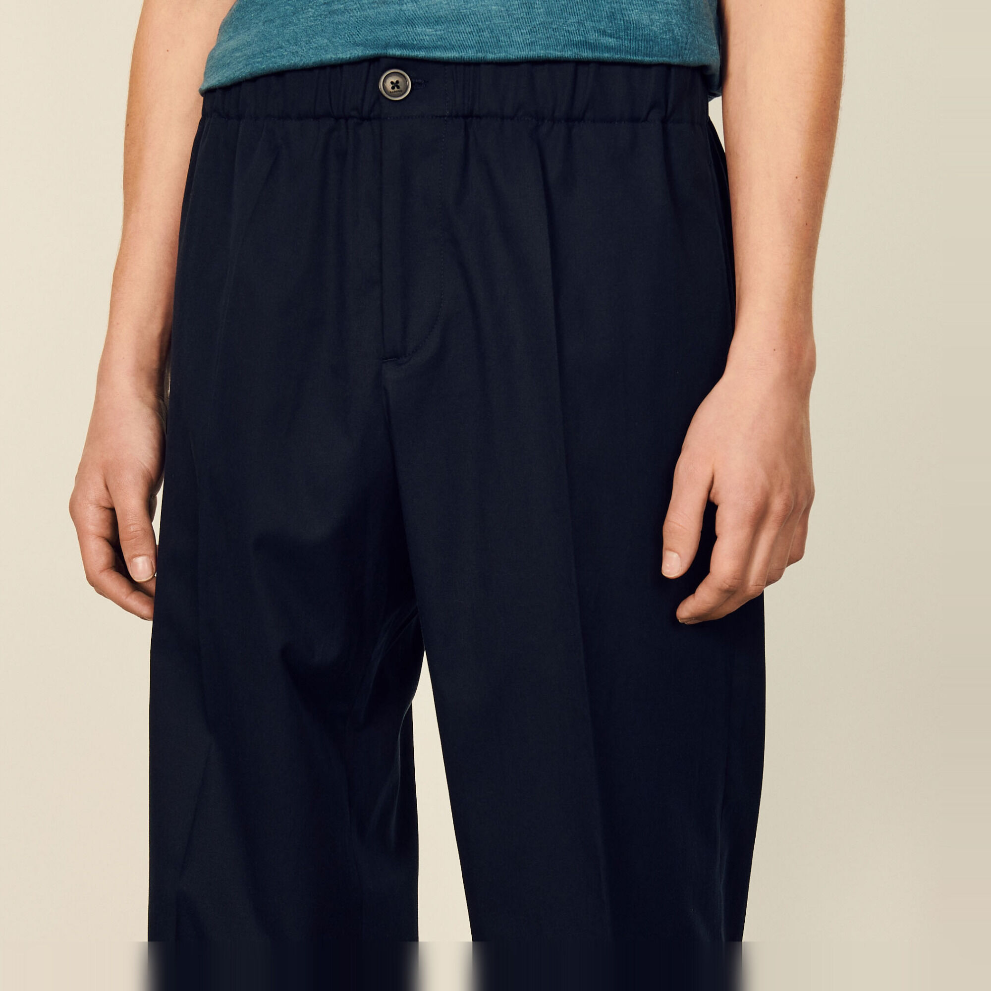 Wijde pantalon van biologisch katoen
