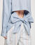 Overhemdblouse lang striksluiting op rug