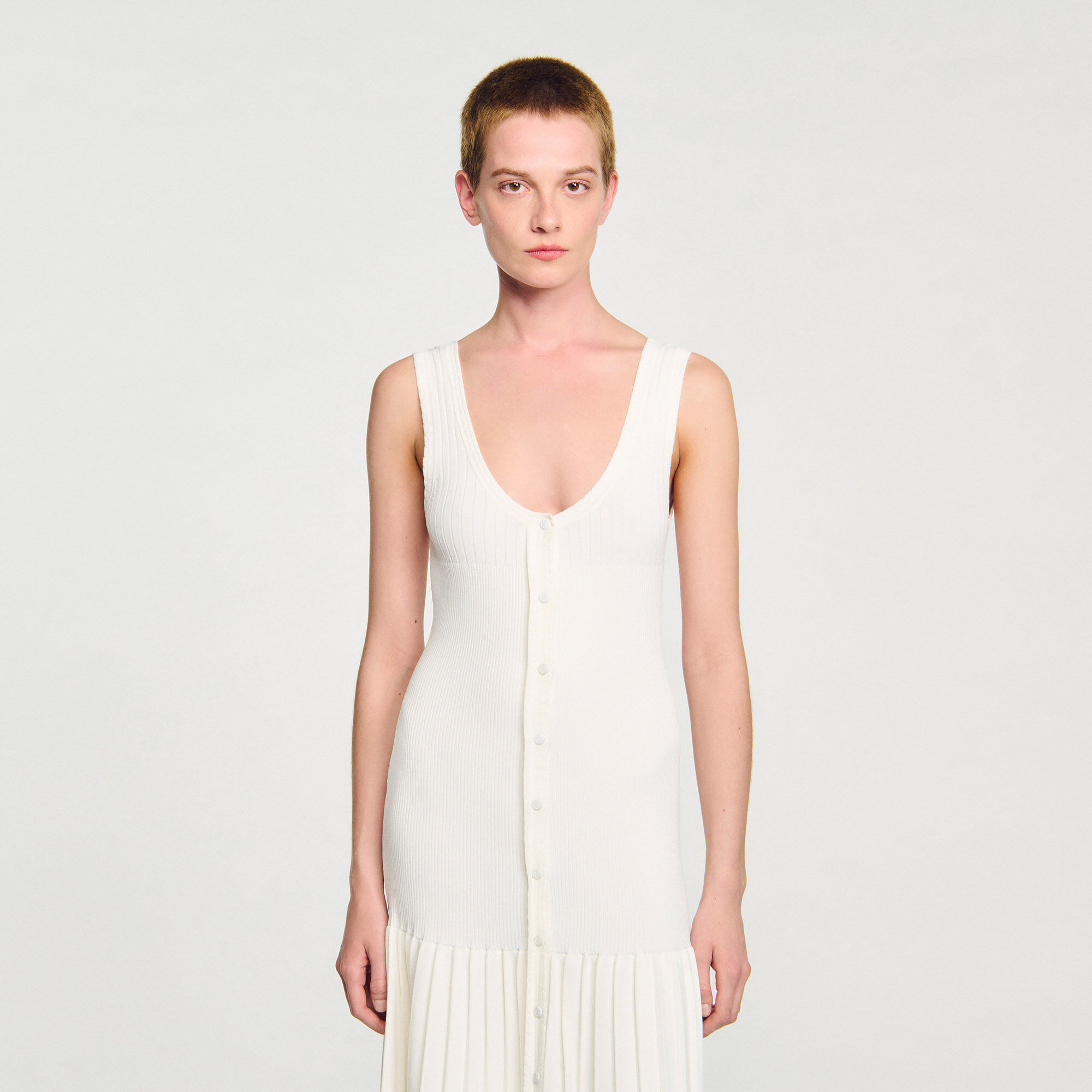 Lange tricot jurk