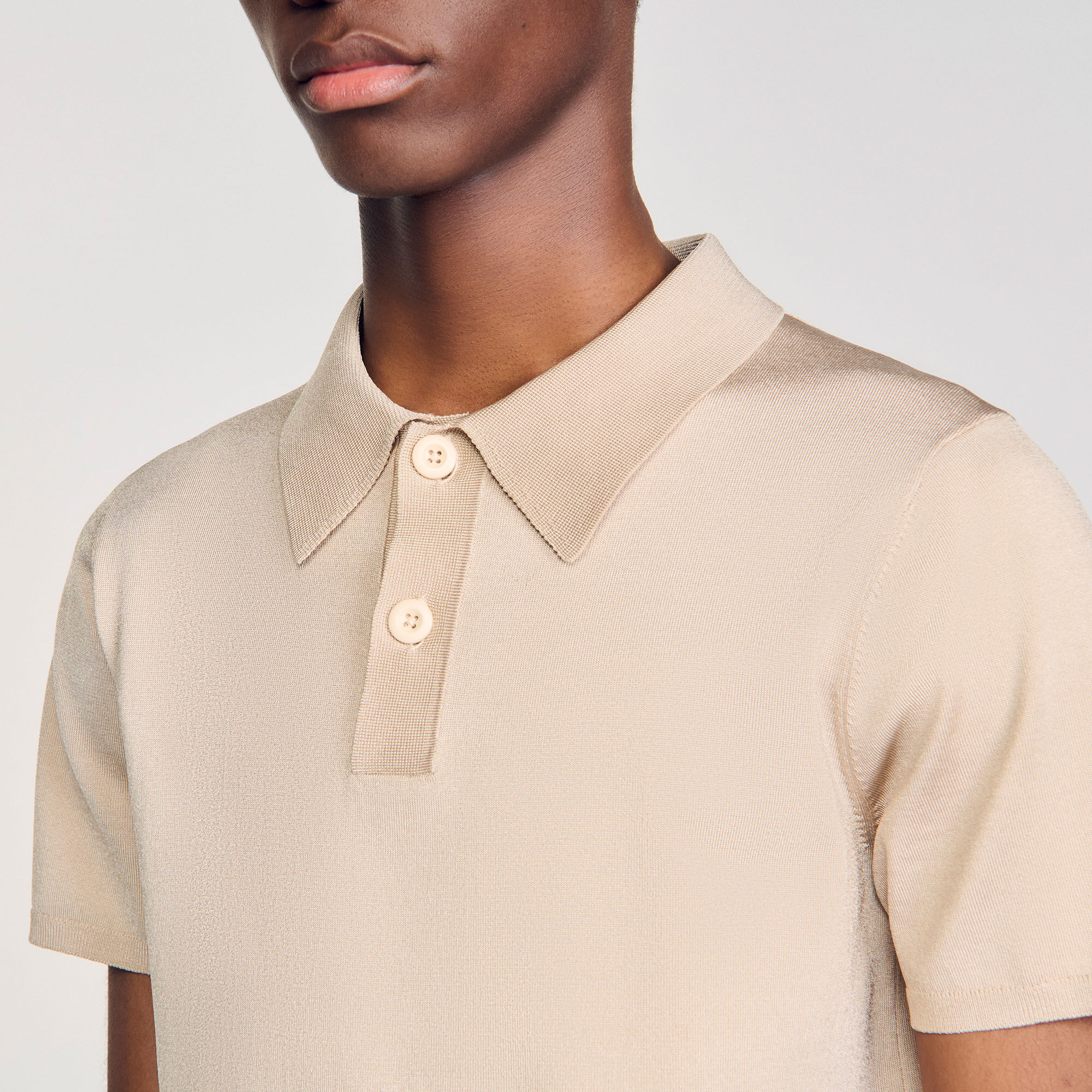 Tricot poloshirt met korte mouwen
