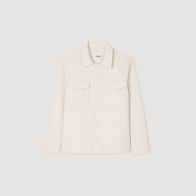 Overshirt van ribfluweel