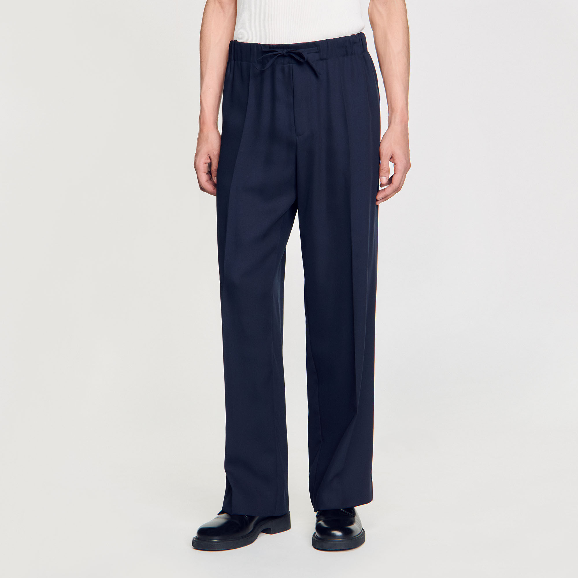 Pantalon wijdvallend elastisch