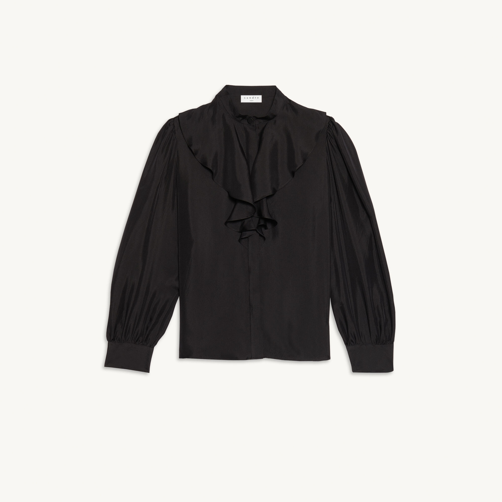 Zijden blouse met een bef