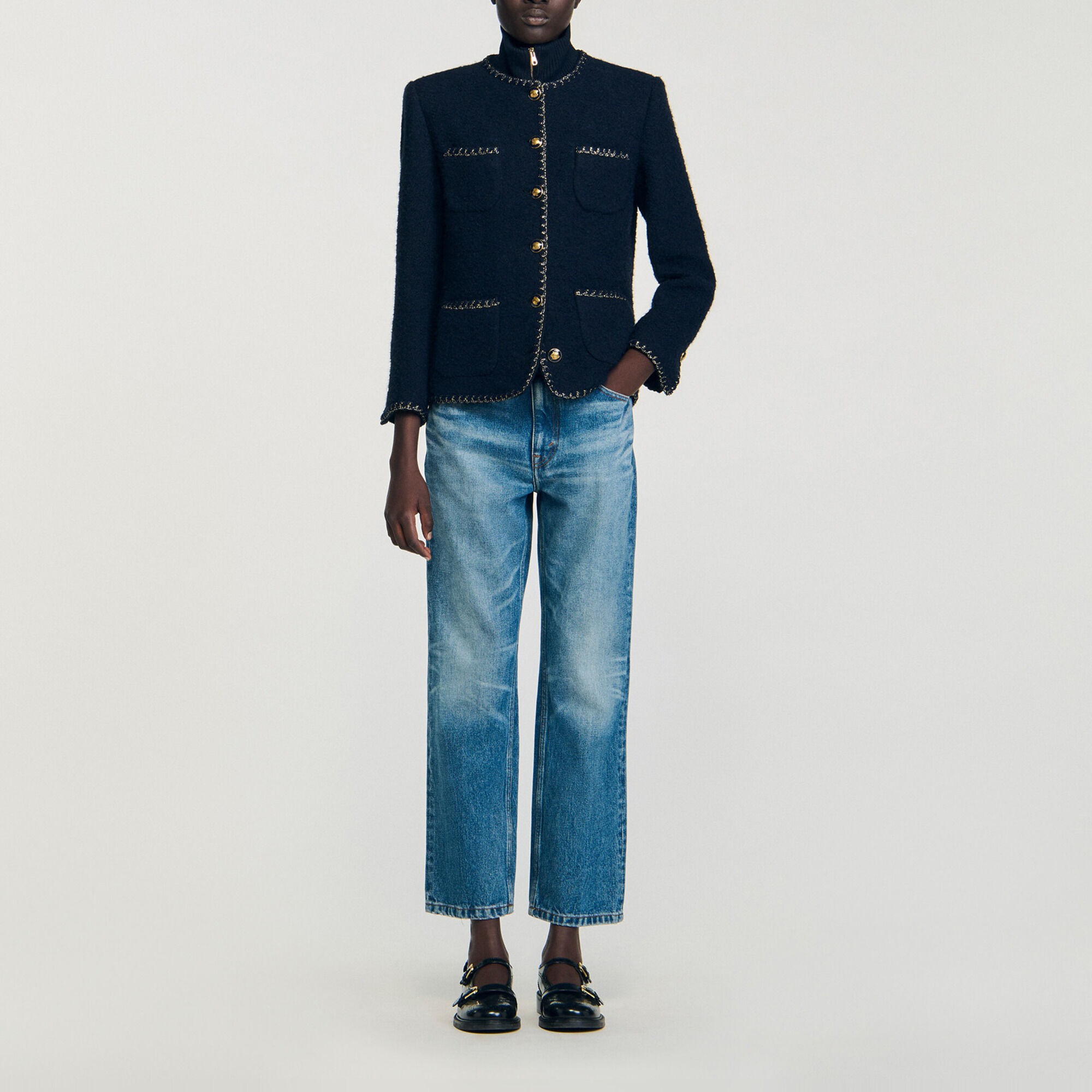 Tweed jasje met siergalons - Vrouw | Sandro