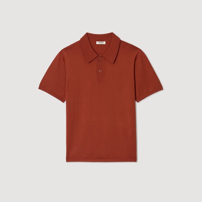 Tricot poloshirt met korte mouwen