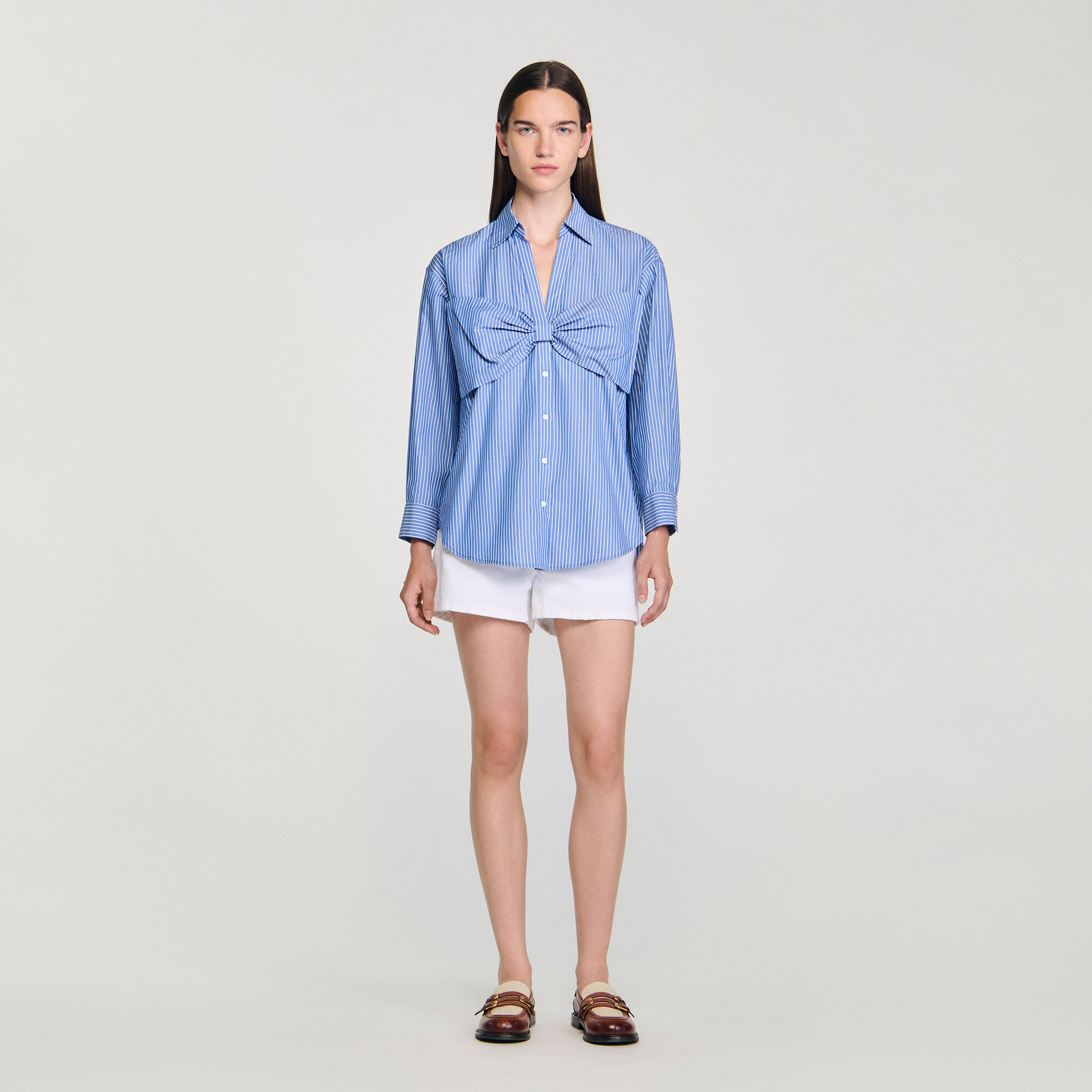 Oversized blouse met strik