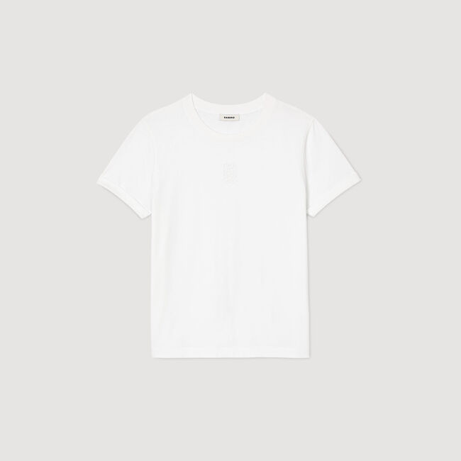 T-shirt katoen met borduurwerk