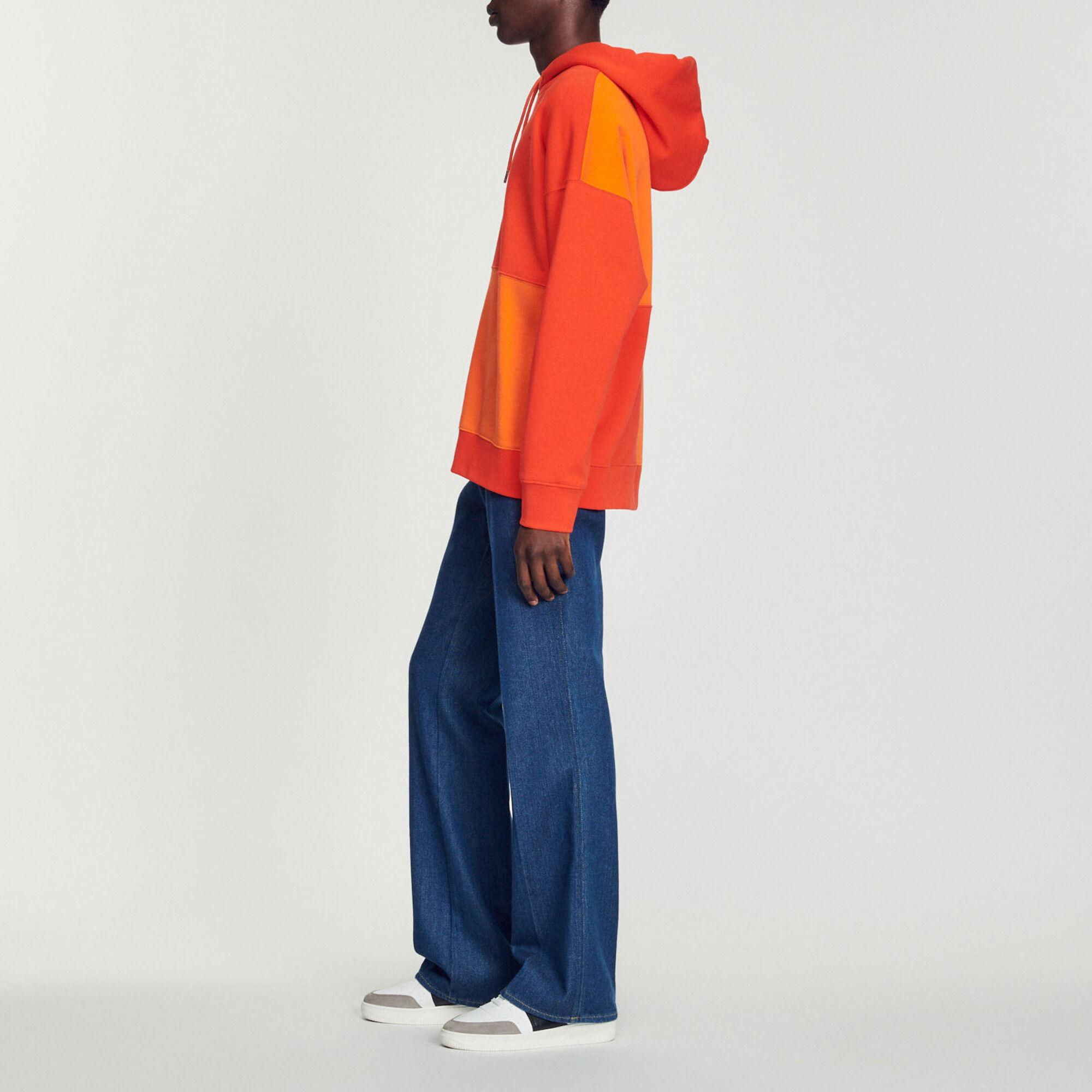 Oversized hoodie van molton