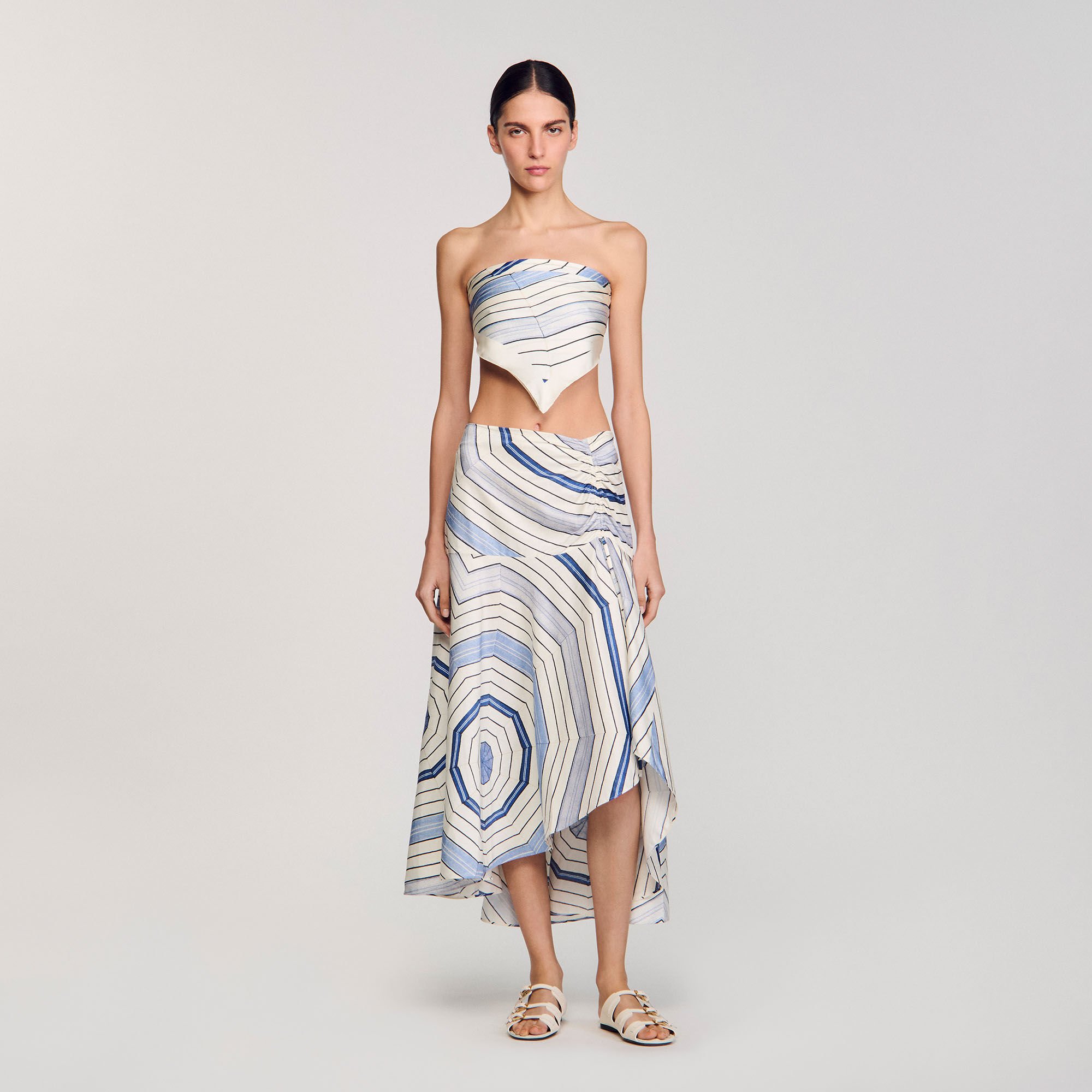 Lange rok met Spirales-print