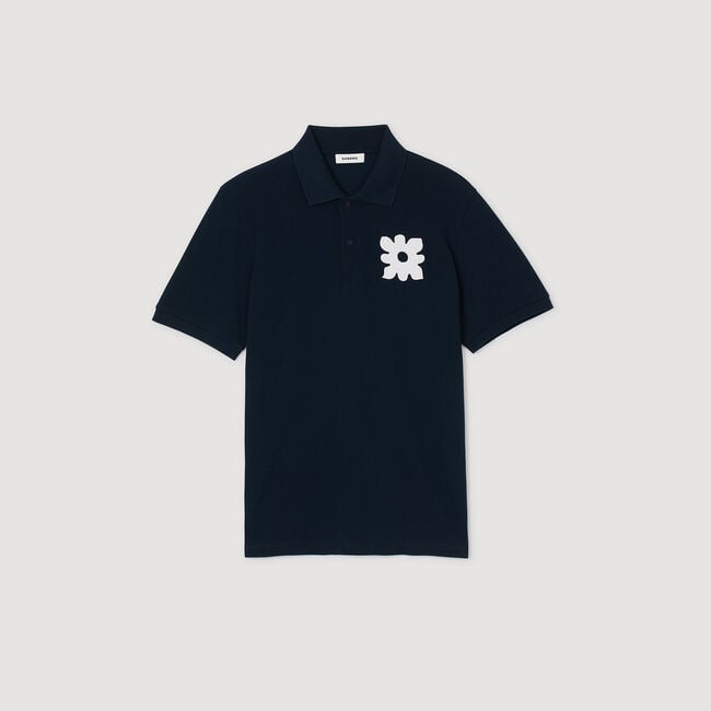 Poloshirt met bloemmotief