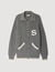 Wollen vest met patch S