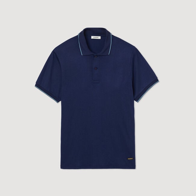 Poloshirt met biezen
