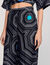 Pantalon zijde Spirales print