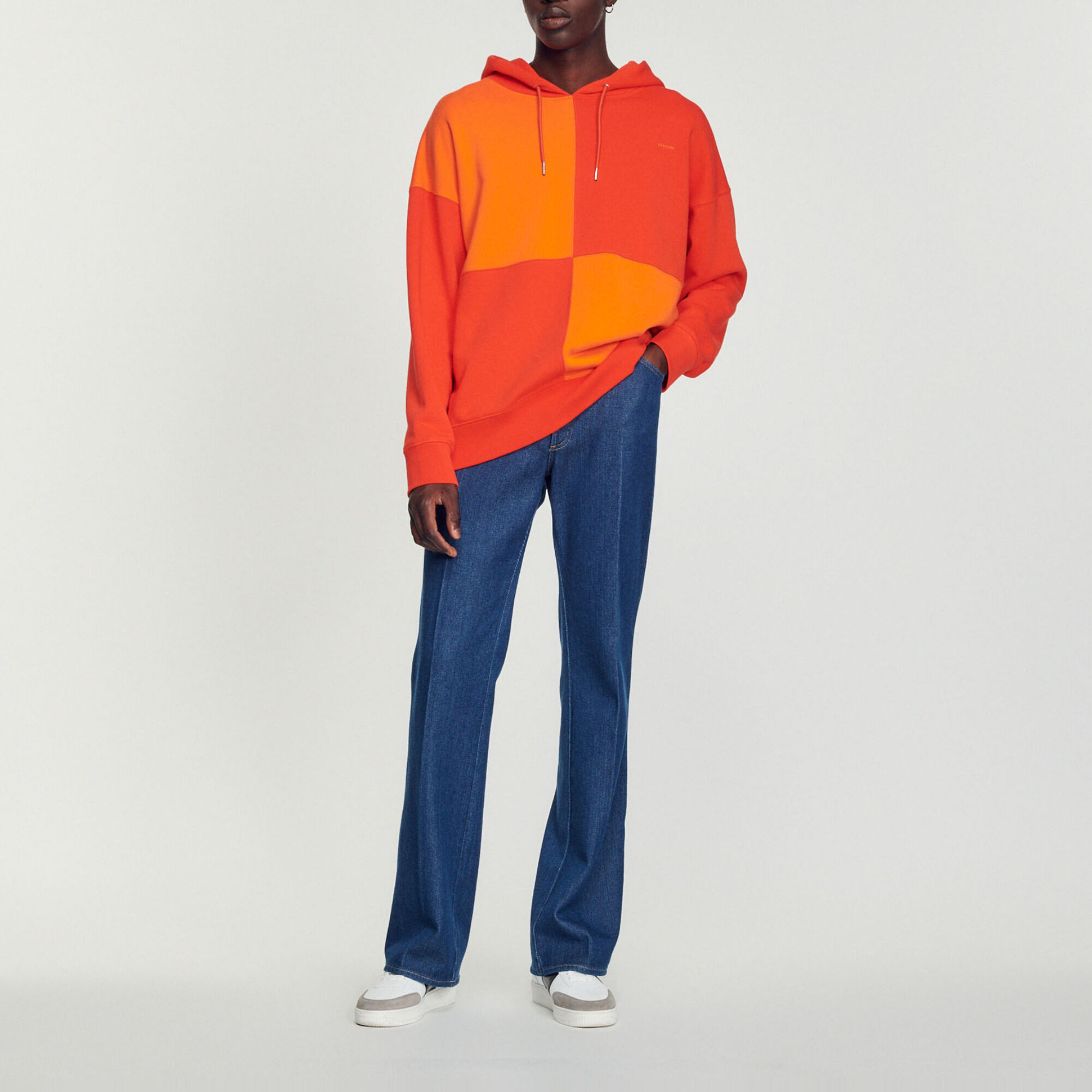Oversized hoodie van molton