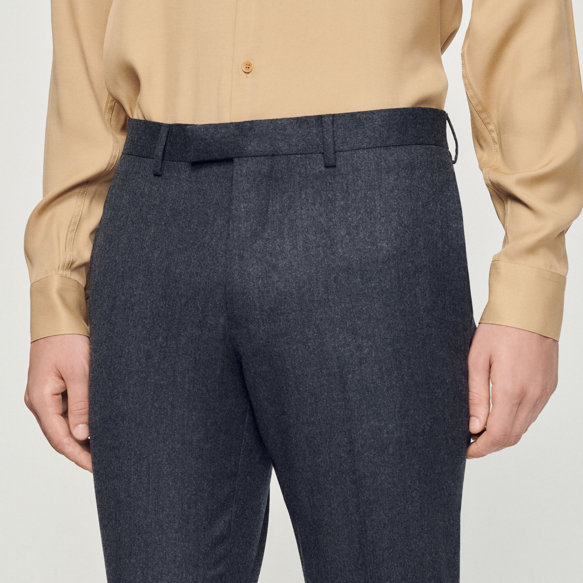 Flannel suit trousers