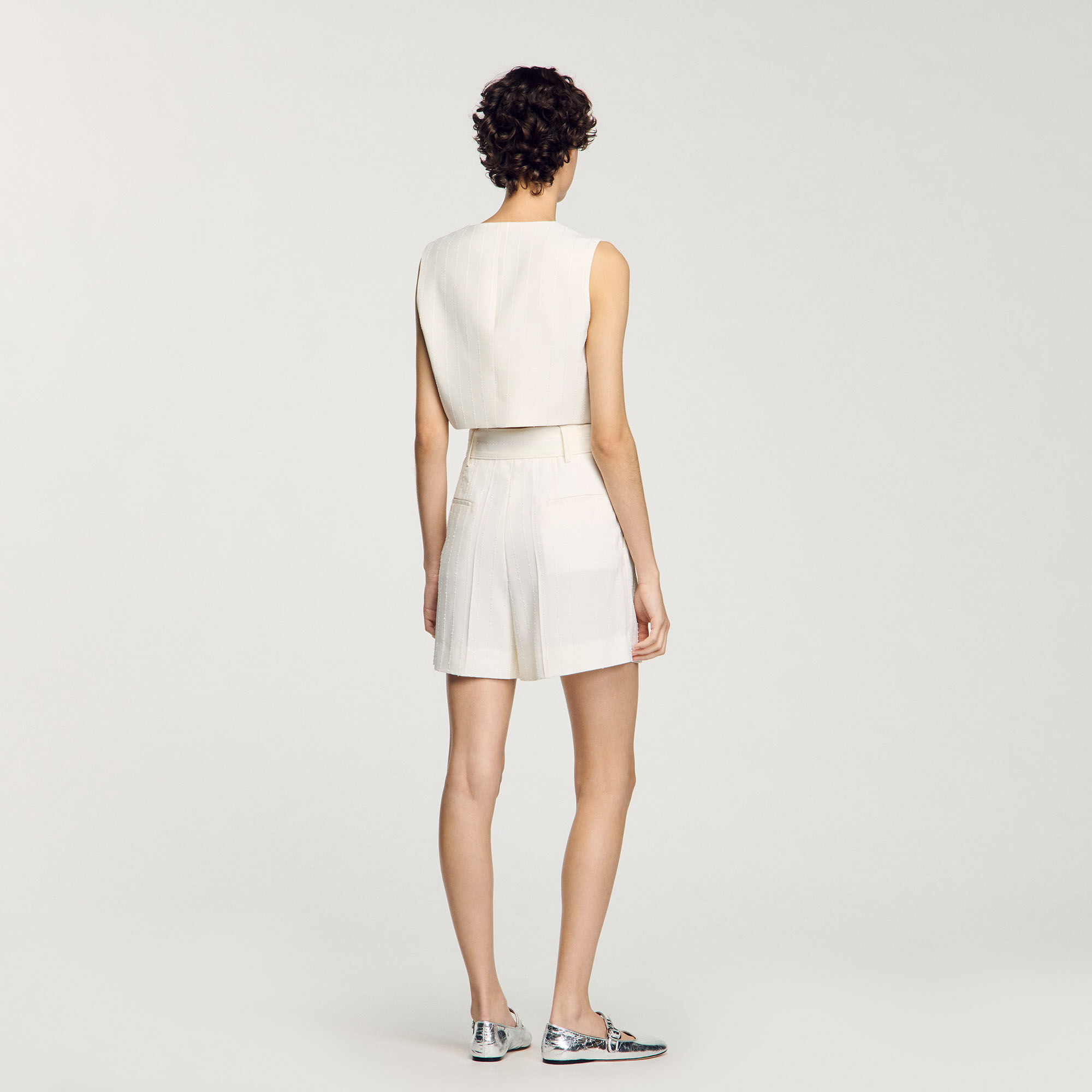 Short hoge taille met pailletten