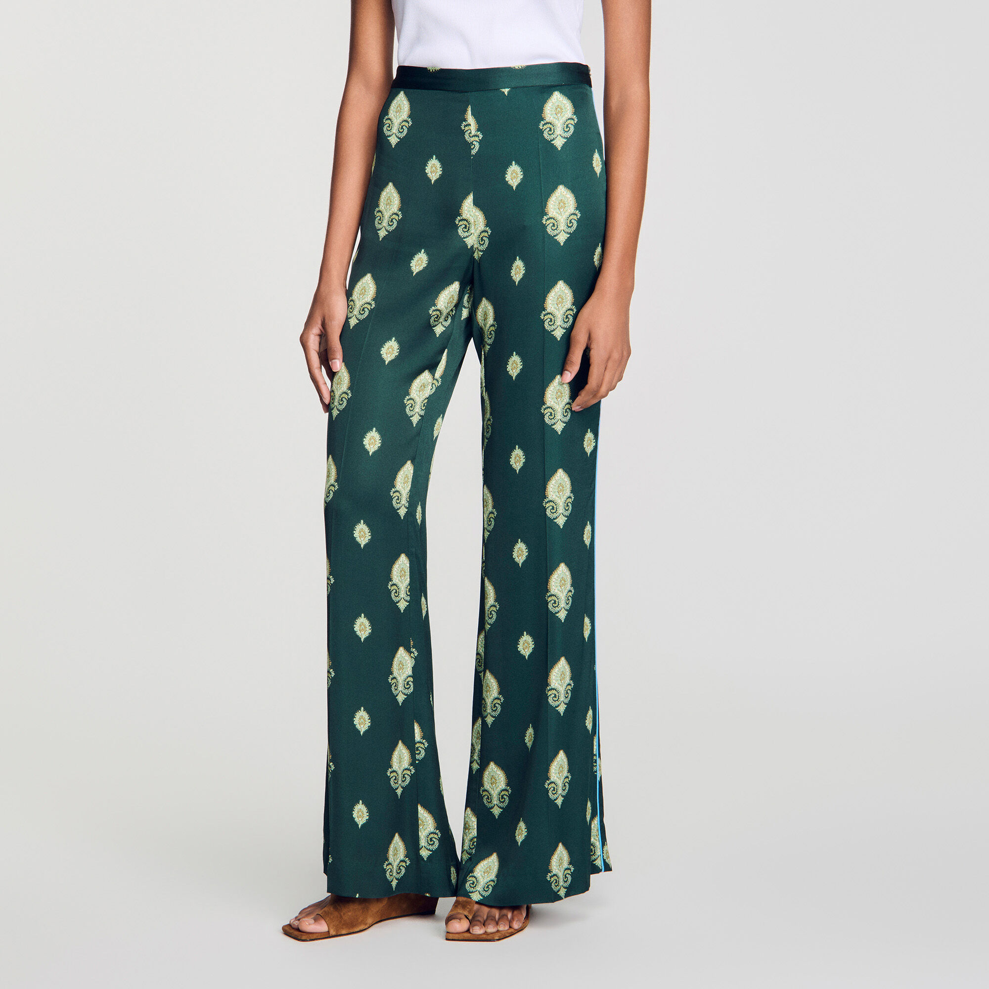 Pantalon soepel Paisley print