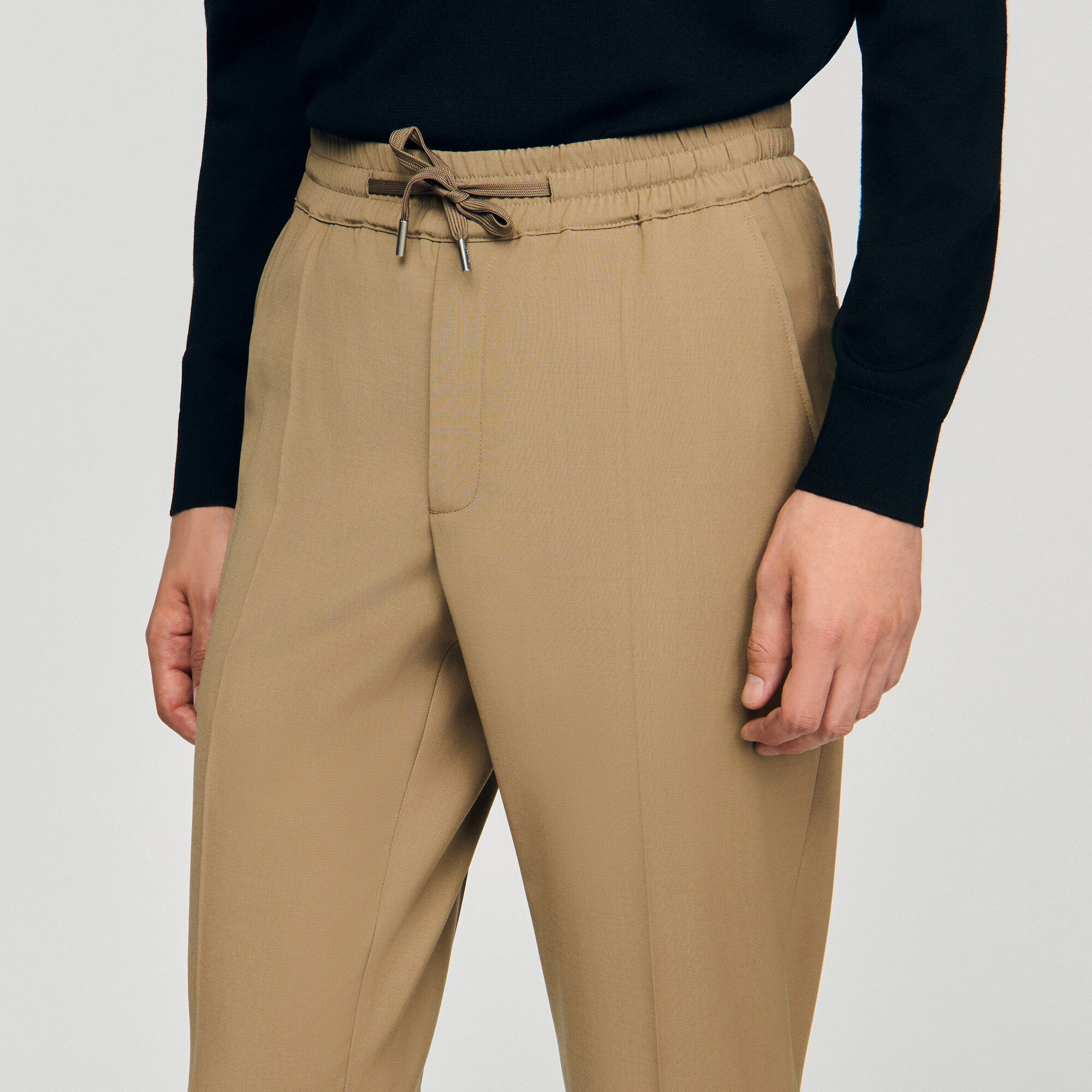 Rechte pantalon met elastiek
