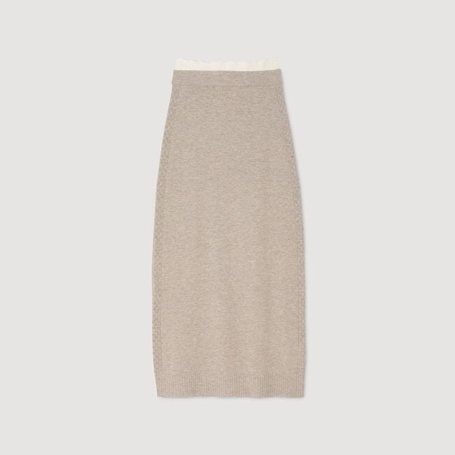 Lange rok bicolor tricot