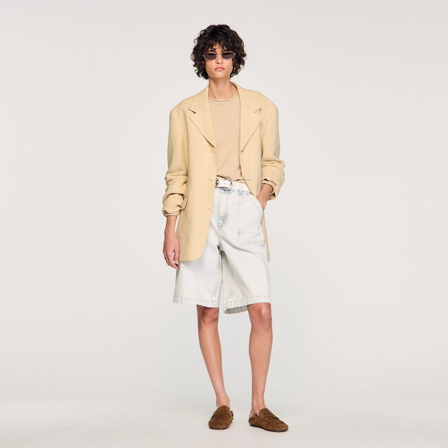 Linnen colbert oversized - Man | Sandro